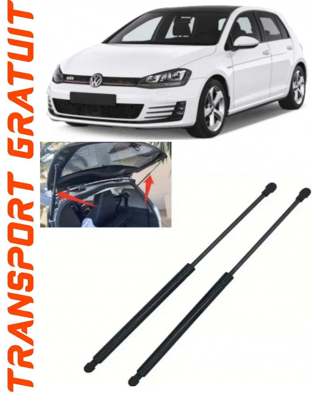 Set 2 amortizoare Haion portbagaj pentru masina VOLKSWAGEN Golf VII