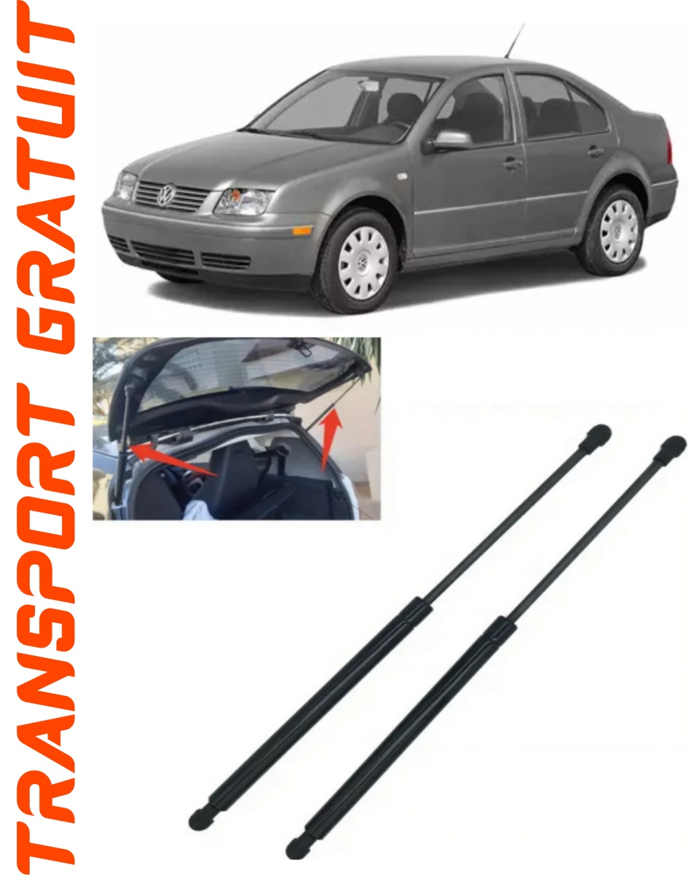 Set 2 amortizoare Haion portbagaj pentru masina VOLKSWAGEN Jetta III