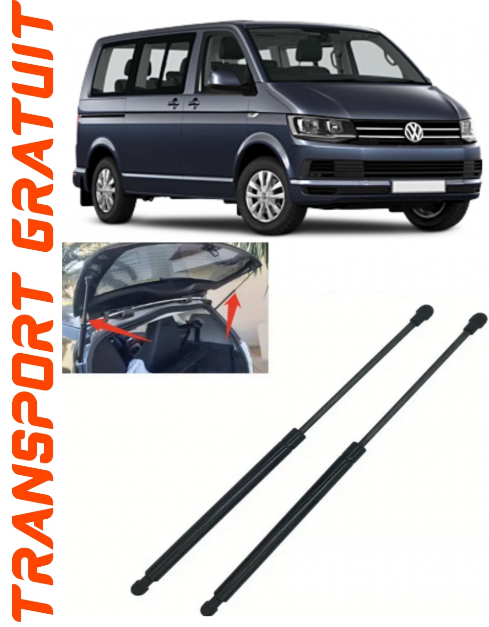 Set 2 amortizoare Haion portbagaj pentru masina VOLKSWAGEN Transporter T6
