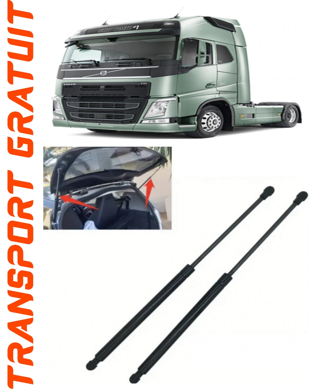 Set 2 amortizoare Haion portbagaj pentru masina Volvo FH