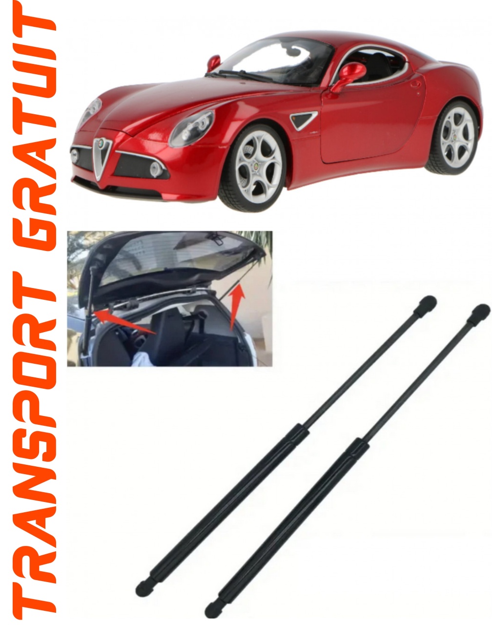 Set 2 amortizoare Haion portbagaj pentru masina Alfa Romeo 8C