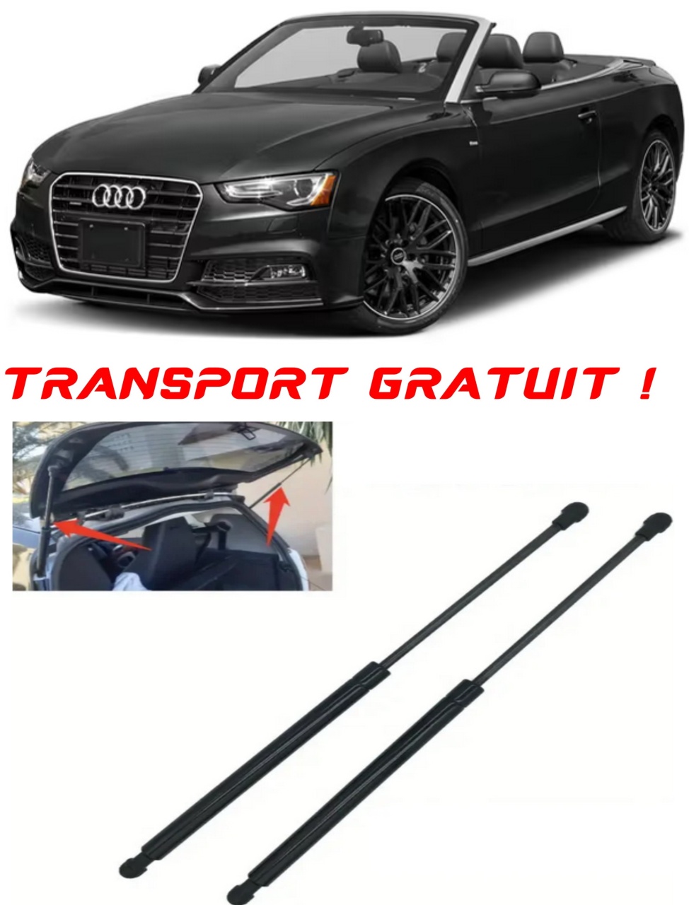 Set 2 amortizoare Haion portbagaj pentru masina AUDI A5 Convertible (F57, F5E)