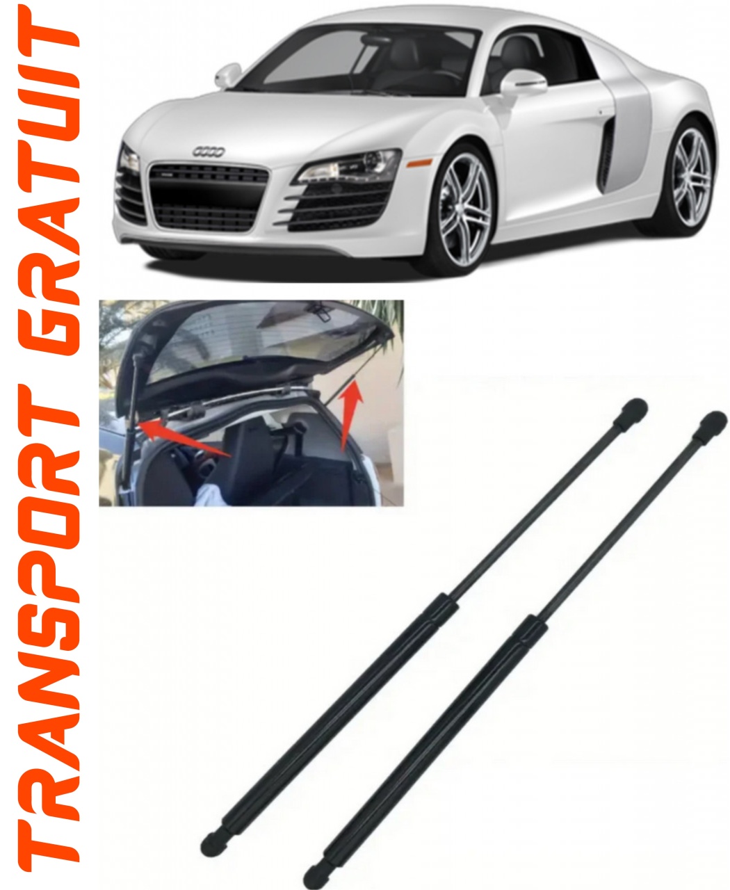 Set 2 amortizoare Haion portbagaj pentru masina AUDI R8