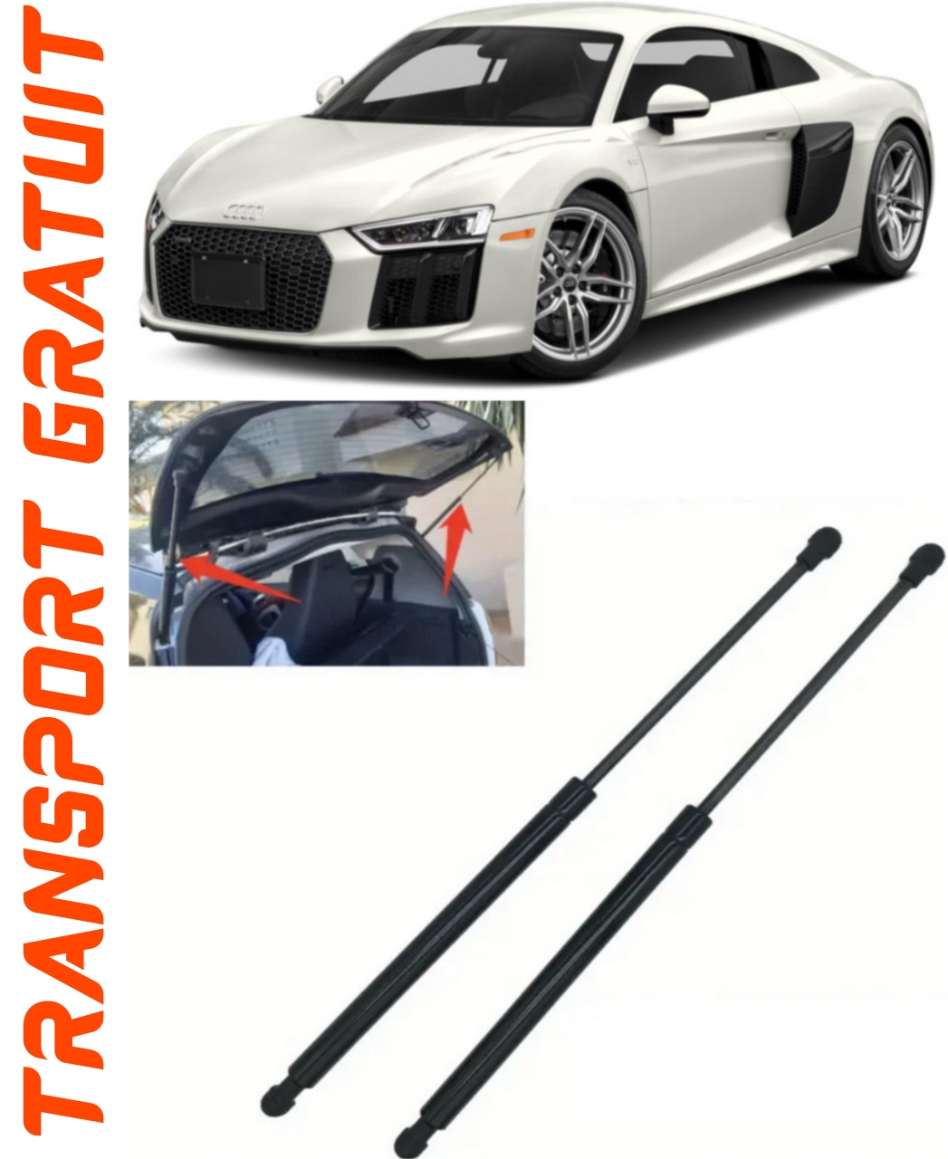 Set 2 amortizoare Haion portbagaj pentru masina AUDI R8