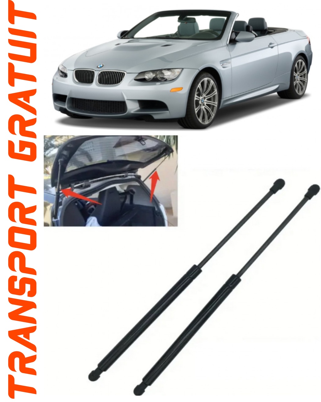 Set 2 amortizoare Haion portbagaj pentru masina BMW Seria 3 Convertible