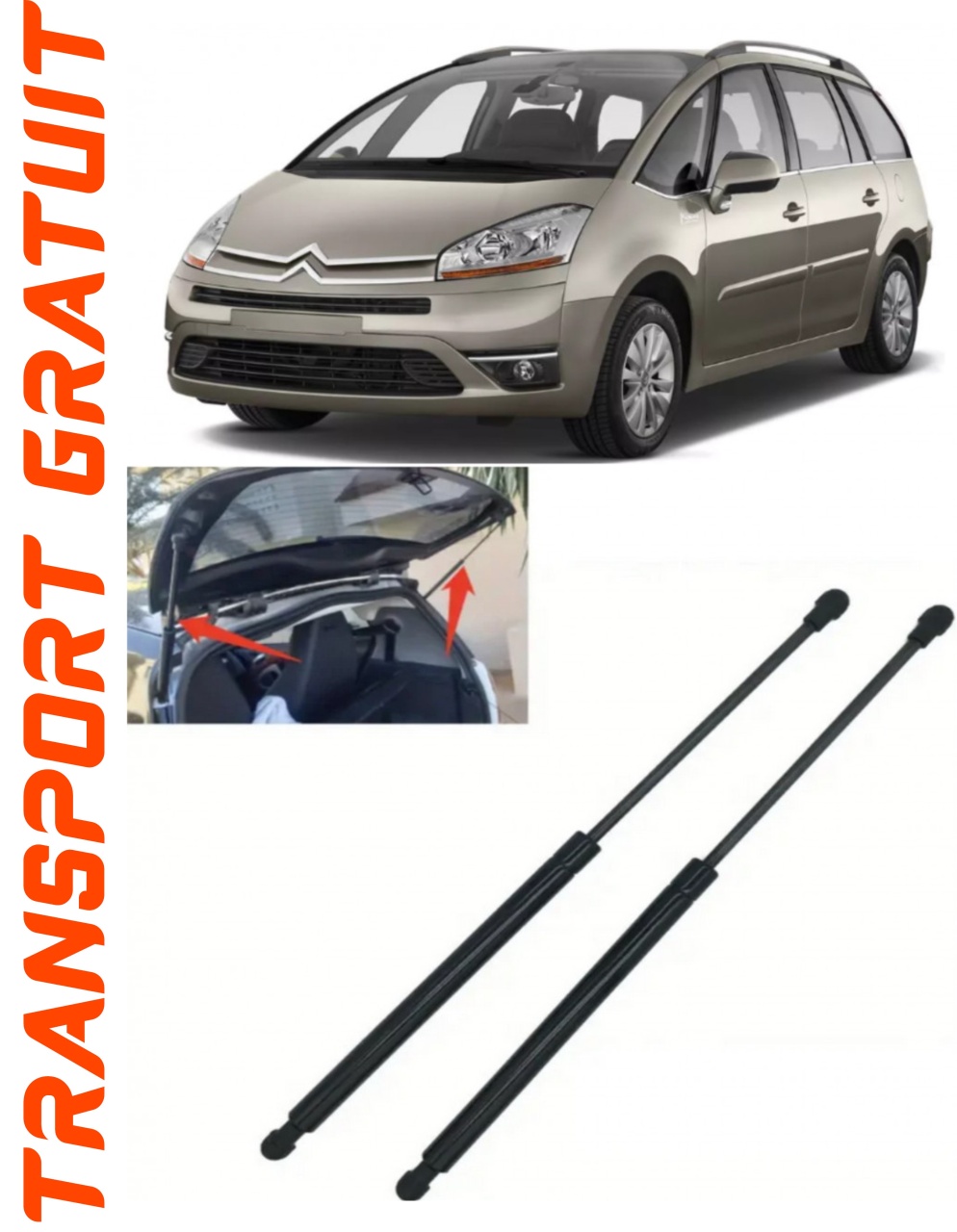 Set 2 amortizoare Haion portbagaj pentru masina Citroen C4 Grand Picasso