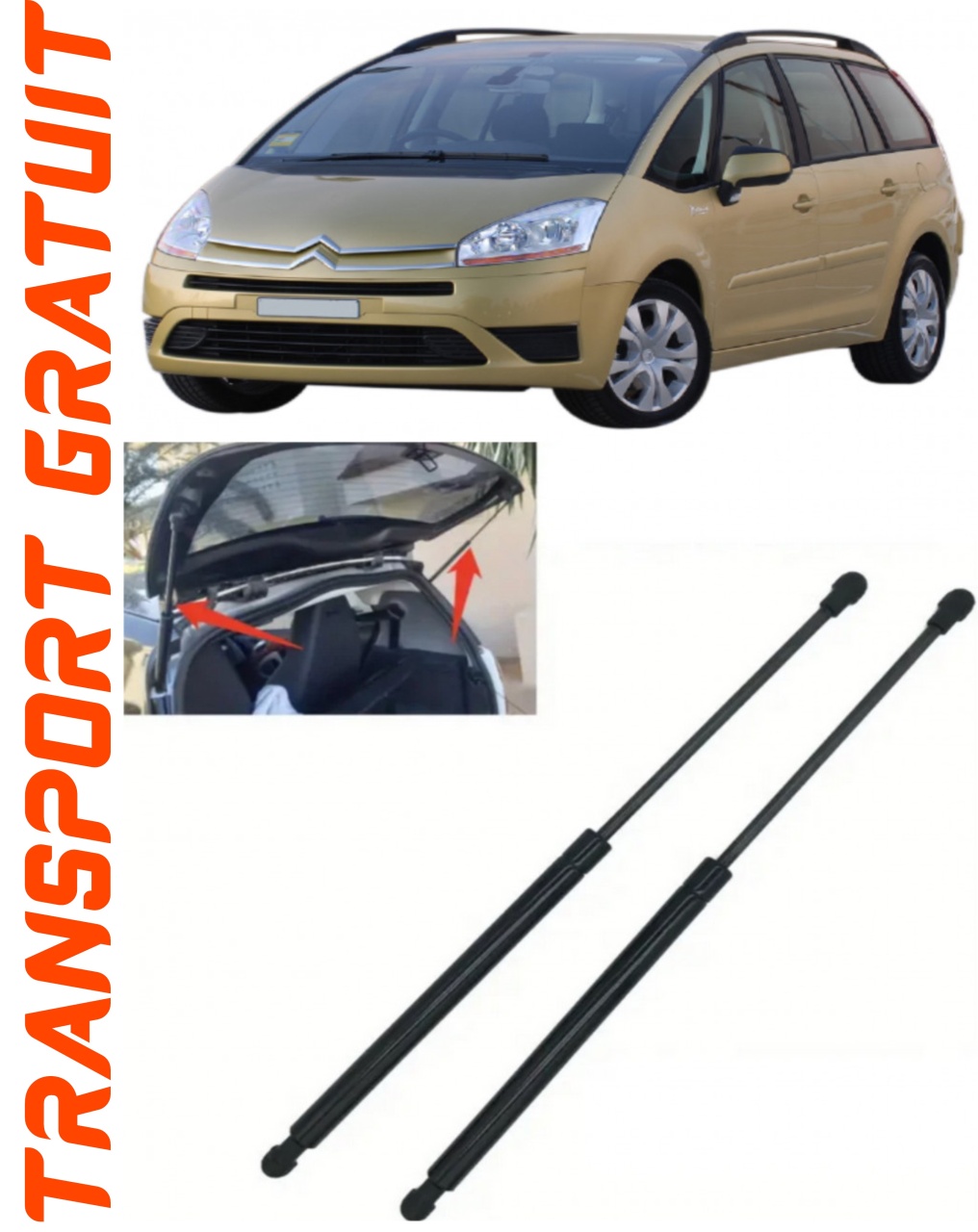 Set 2 amortizoare Haion portbagaj pentru masina Citroen C4 Picasso I