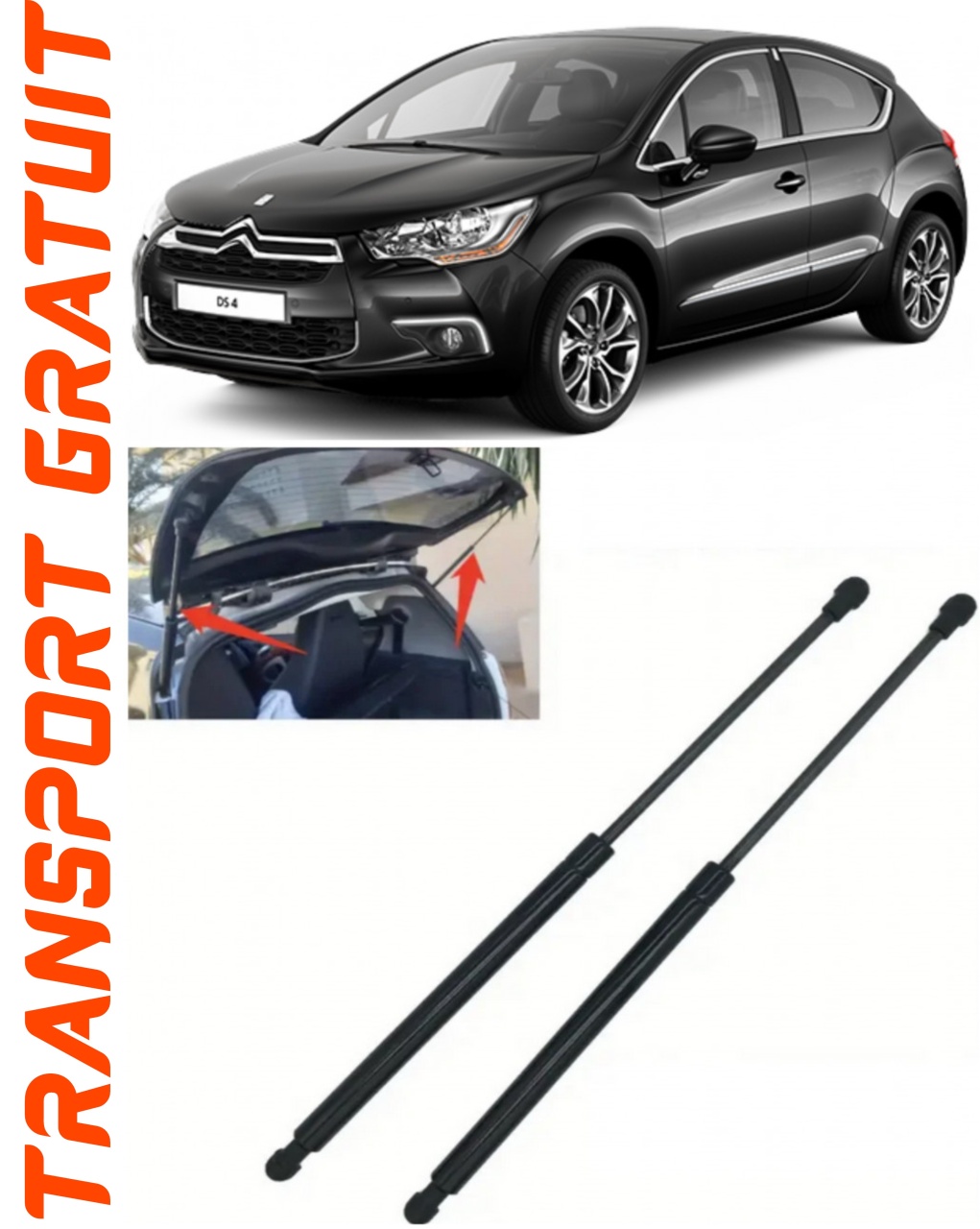 Set 2 amortizoare Haion portbagaj pentru masina Citroen Ds4