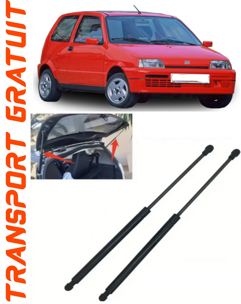 Set 2 amortizoare Haion portbagaj pentru masina Fiat Seicento