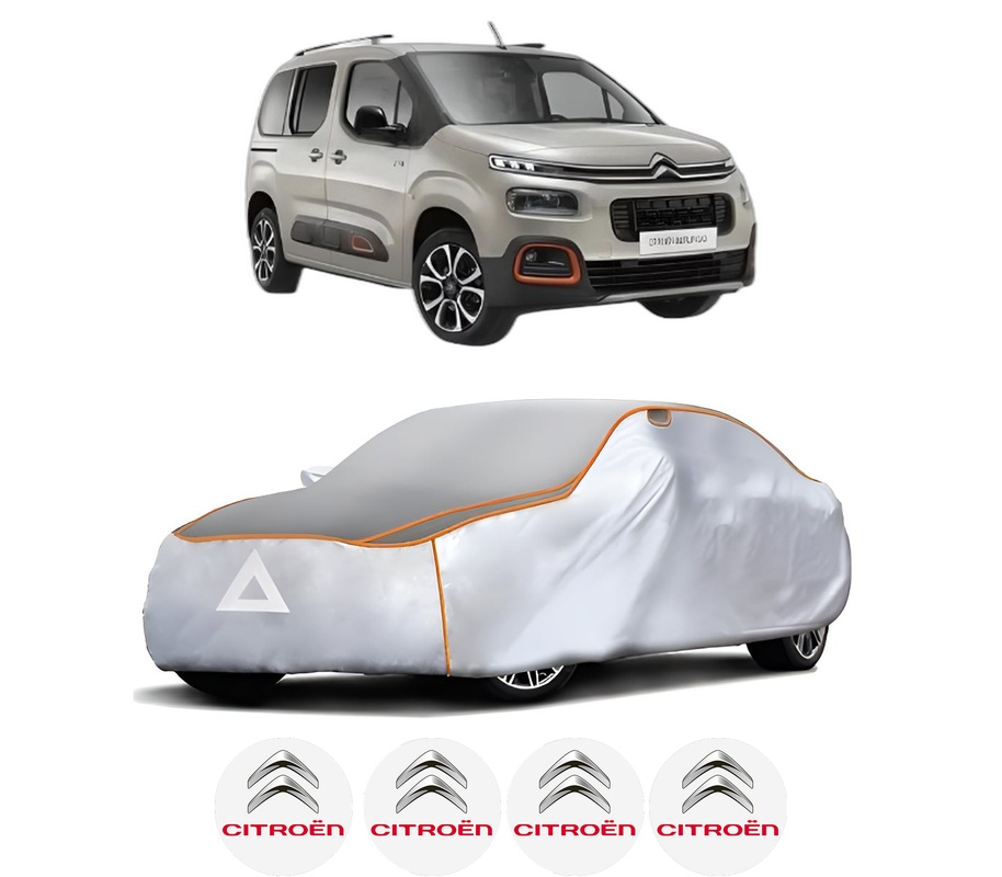 Husa Prelata Antigrindina Auto CITROEN BERLINGO (ER_, EC_) din 2018-2021, Protectie auto contra intemperiilor la grindina, Waterproof, 4x Stickere auto CITROEN