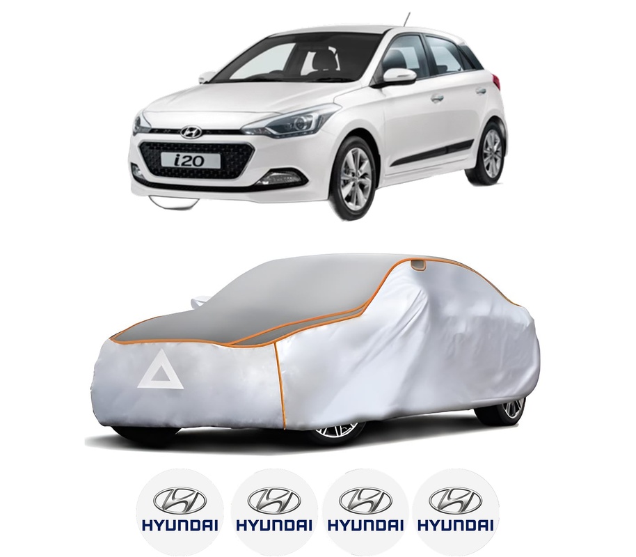 Husa Prelata Antigrindina Auto HYUNDAI i20 II Coupe (GB) din 2015-2021, Protectie auto contra intemperiilor la grindina, Waterproof, 4x Stickere auto HYUNDAI