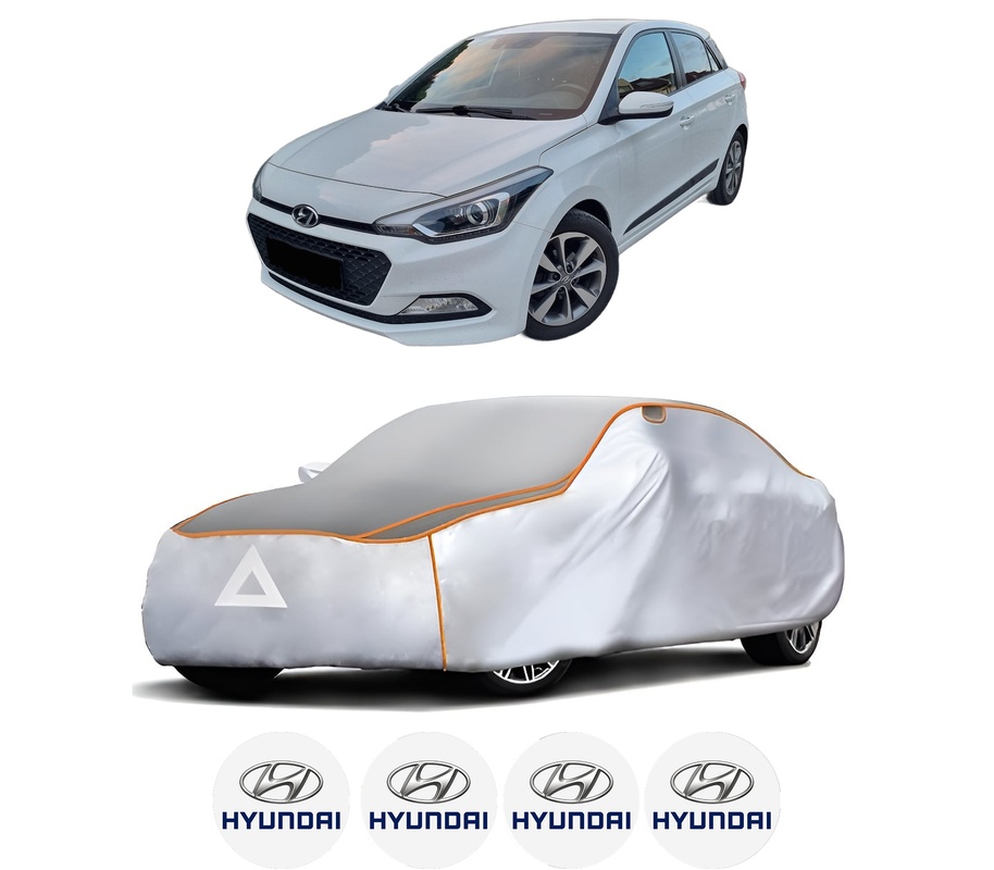Husa Prelata Antigrindina Auto HYUNDAI i20 II (GB, IB) din 2014-2021, Protectie auto contra intemperiilor la grindina, Waterproof, 4x Stickere auto HYUNDAI