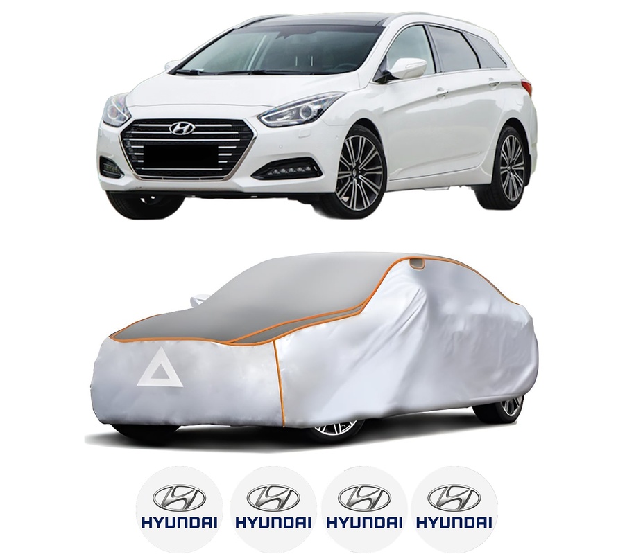 Husa Prelata Antigrindina Auto HYUNDAI i40 I Kombi Van (VF) din 2015-2019, Protectie auto contra intemperiilor la grindina, Waterproof, 4x Stickere auto HYUNDAI