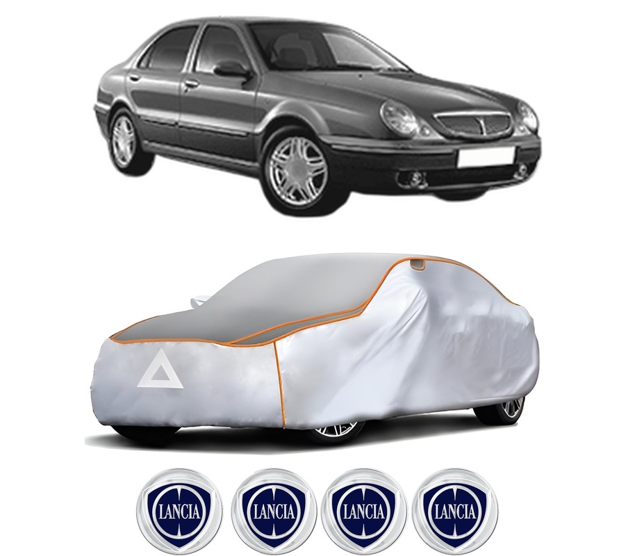 Husa Prelata Antigrindina Auto LANCIA LYBRA (839_) din 1999-2005, Protectie auto contra intemperiilor la grindina, Waterproof, 4x Stickere auto LANCIA