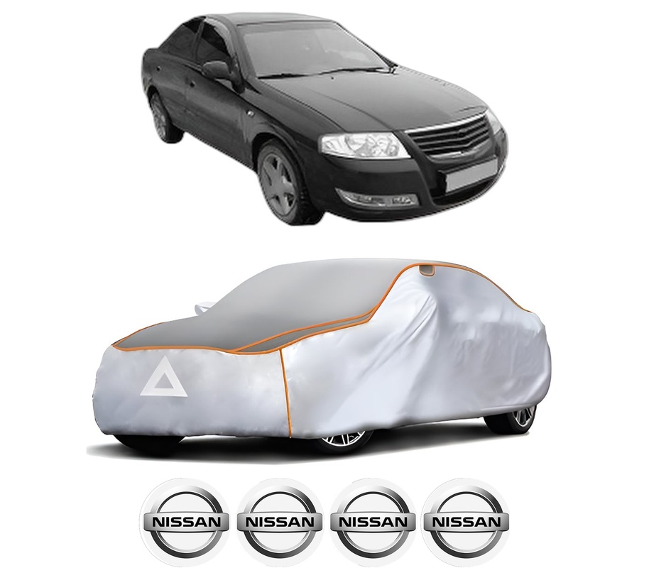 Husa Prelata Antigrindina Auto NISSAN ALMERA Classic (B10) din 2006, Protectie auto contra intemperiilor la grindina, Waterproof, 4x Stickere auto NISSAN