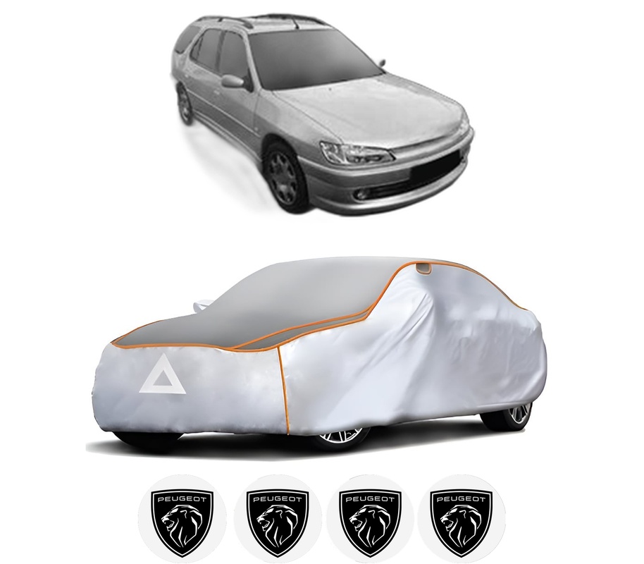 Husa Prelata Antigrindina Auto PEUGEOT 306 Estate Van (N_, 7_) din 1997-2000, Protectie auto contra intemperiilor la grindina, Waterproof, 4x Stickere auto PEUGEOT