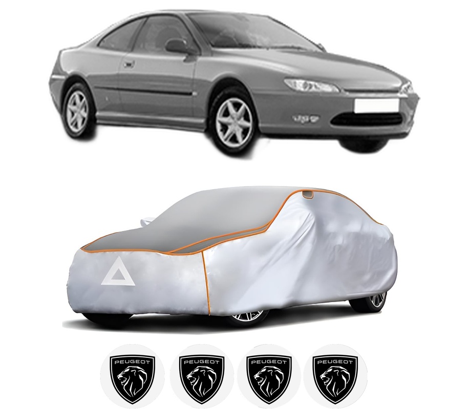 Husa Prelata Antigrindina Auto PEUGEOT 406 Coupe (8C) din 1997-2004, Protectie auto contra intemperiilor la grindina, Waterproof, 4x Stickere auto PEUGEOT