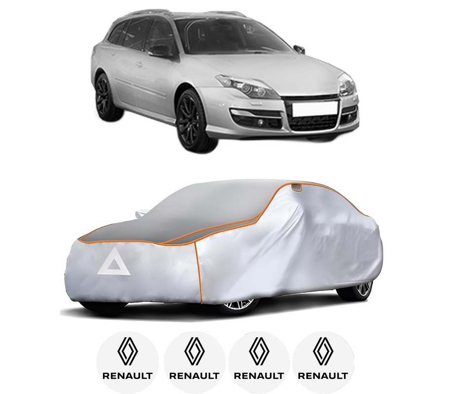 Husa Prelata Antigrindina Auto RENAULT LAGUNA III Grandtour (KT0/1) din 2007-2015, Protectie auto contra intemperiilor la grindina, Waterproof, 4x Stickere auto RENAULT