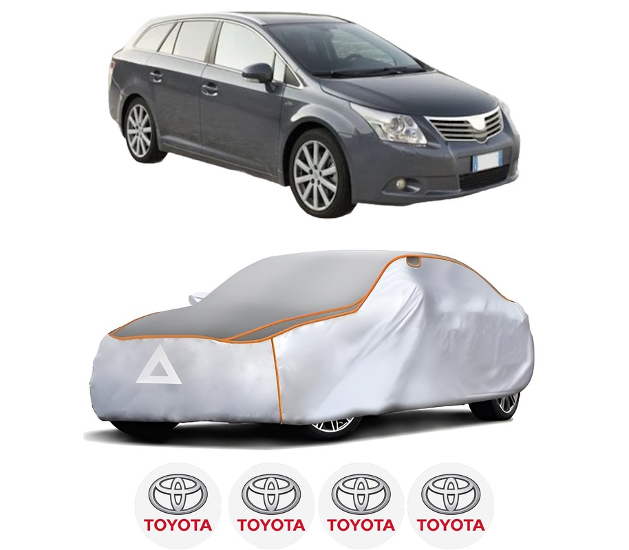 Husa Prelata Antigrindina Auto TOYOTA AVENSIS Estate (_T27_) din 2008-2018, Protectie auto contra intemperiilor la grindina, Waterproof, 4x Stickere auto TOYOTA