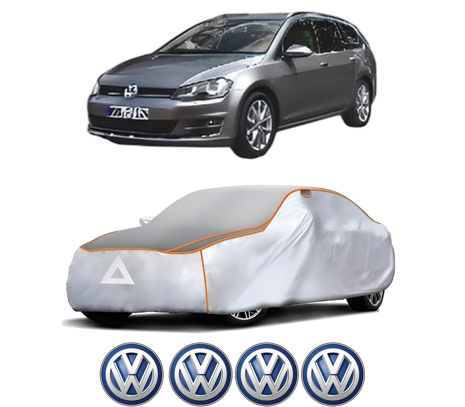 Husa Prelata Antigrindina Auto Volskwagen GOLF VAN VII Variant (BA5) din 2013-2017, Protectie auto contra intemperiilor la grindina, Waterproof, 4x Stickere auto Volskwagen