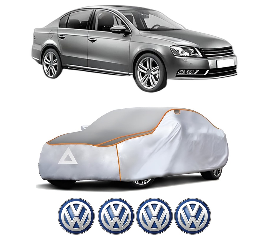 Husa Prelata Antigrindina Auto Volskwagen PASSAT B7 (362) din 2010-2014, Protectie auto contra intemperiilor la grindina, Waterproof, 4x Stickere auto Volskwagen