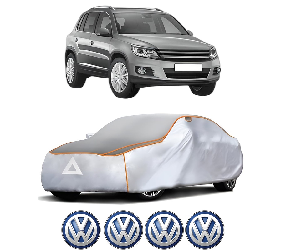 Husa Prelata Antigrindina Auto Volskwagen TIGUAN (5N_) din 2007-2018, Protectie auto contra intemperiilor la grindina, Waterproof, 4x Stickere auto Volskwagen
