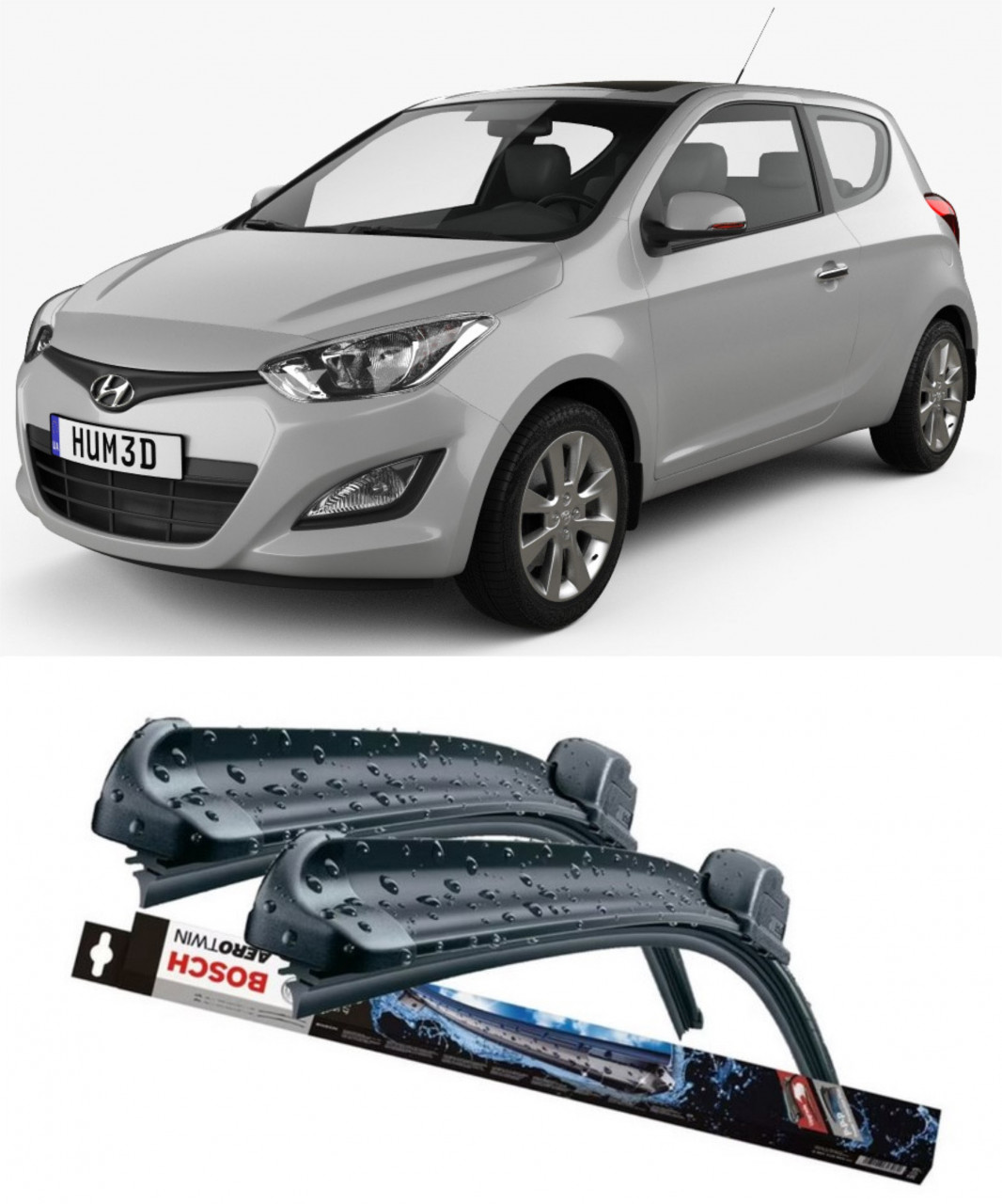 Stergatoare auto dedicat cu masina Hyundai I20