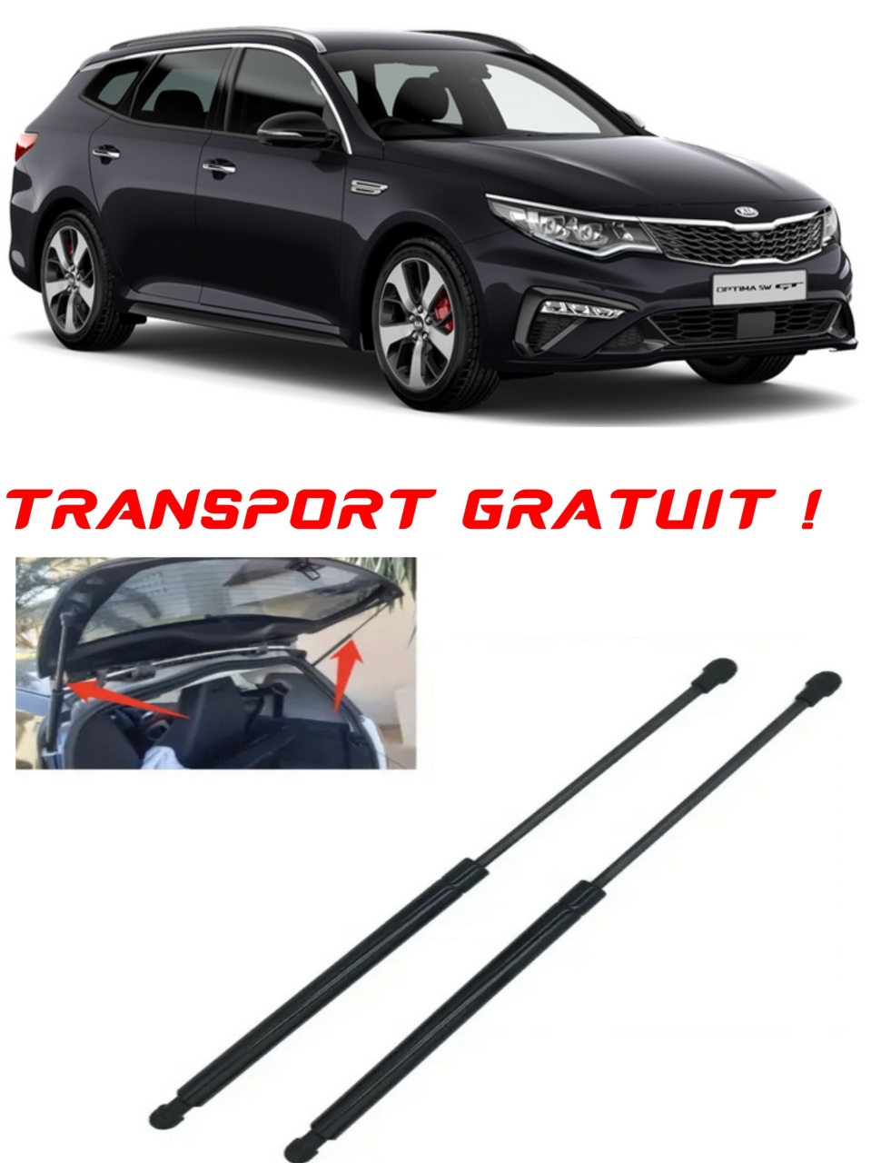 Set 2 amortizoare Haion portbagaj pentru masina Kia OPTIMA Sportswagon (JF)