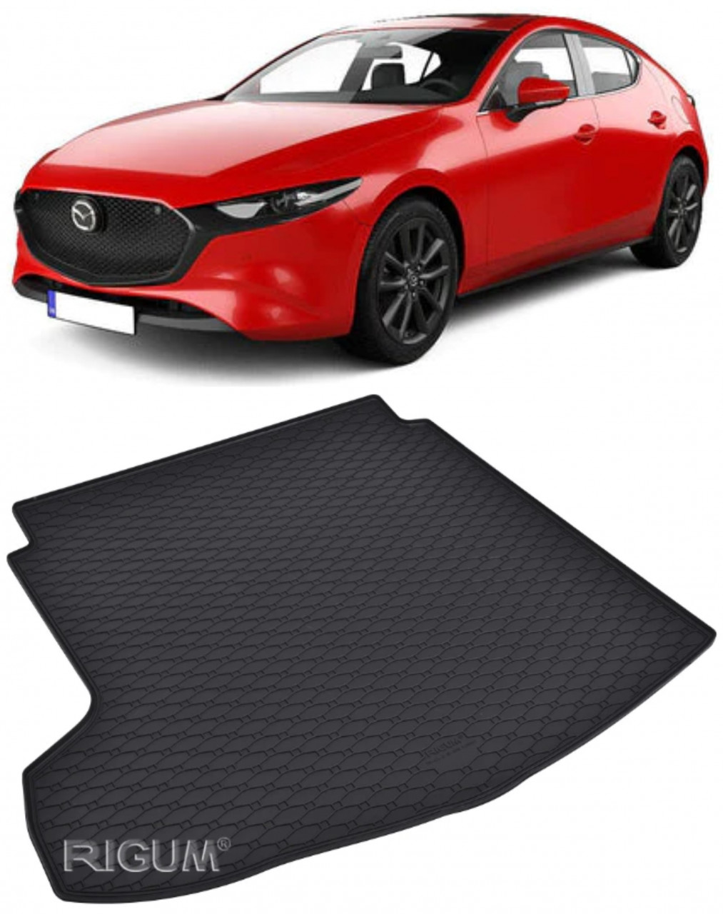 Tavita auto MAZDA 3 Sedan 2019-prezent, protectie portbagaj, Cri-Flo, din cauciuc 100%, compatibil cu autoturismul MAZDA 3 Sedan