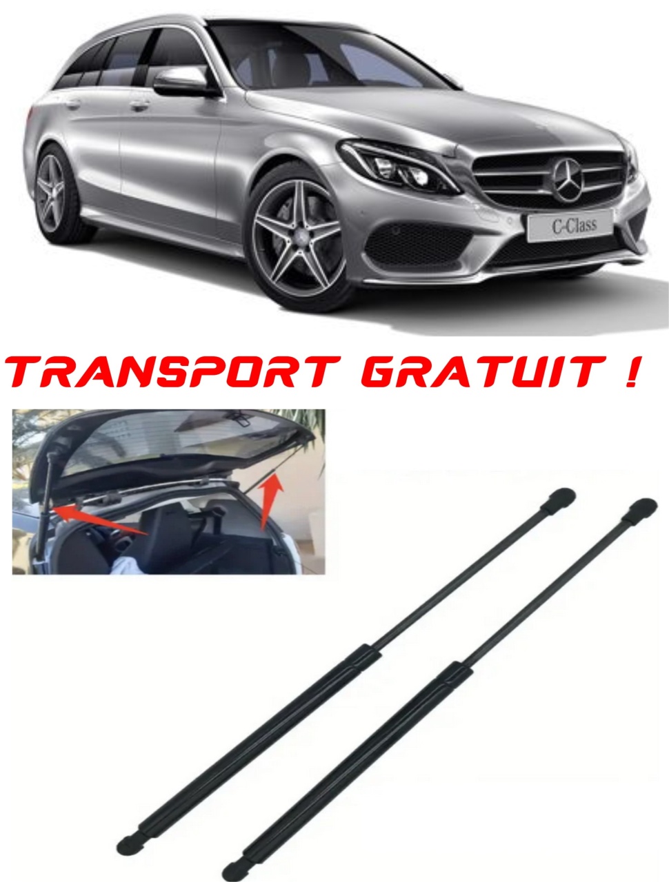 Set 2 amortizoare Haion portbagaj pentru masina Mercedes-benz C-CLASS T-Model (S205)
