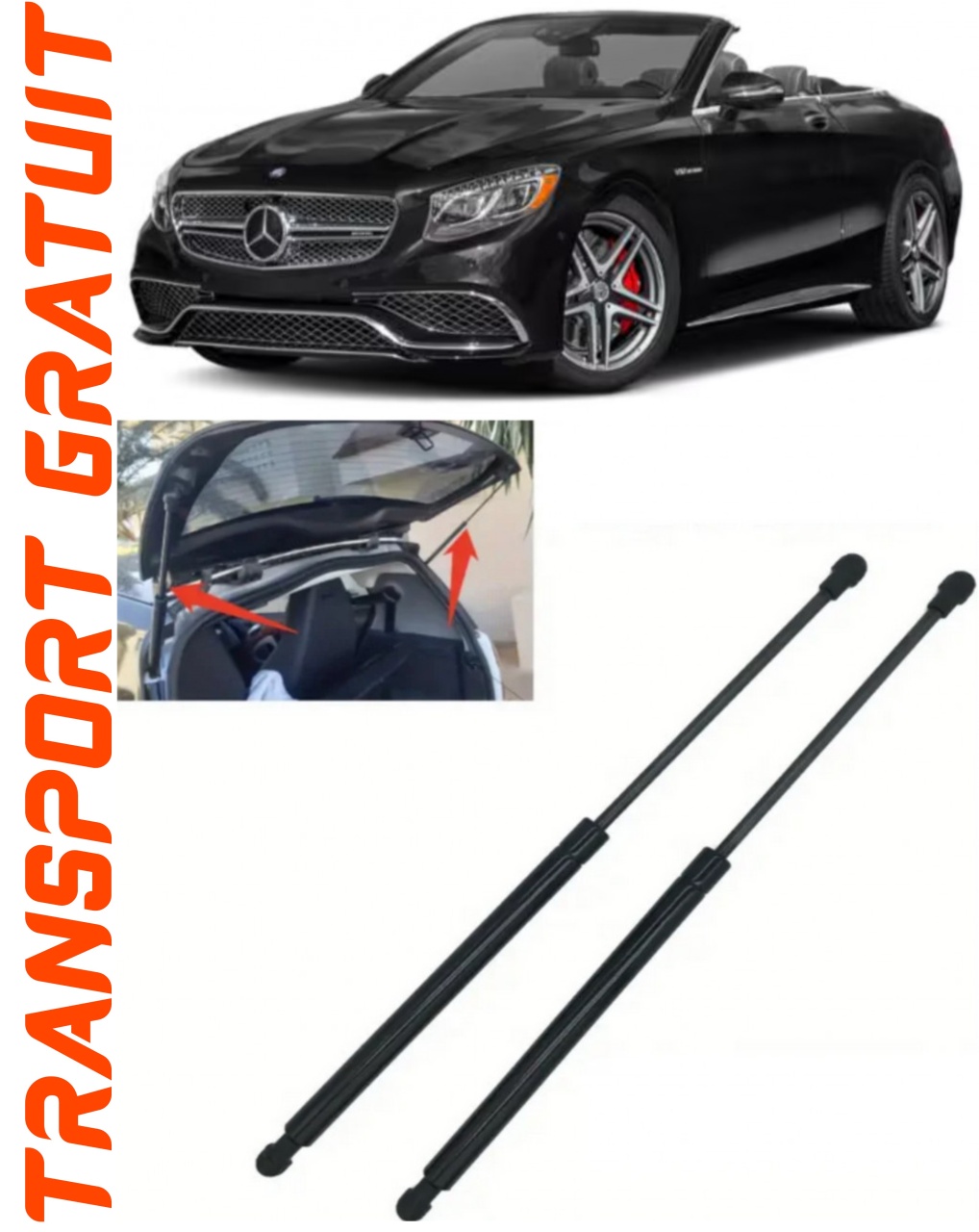 Set 2 amortizoare Haion portbagaj pentru masina Mercedes-benz S-Class Convertible