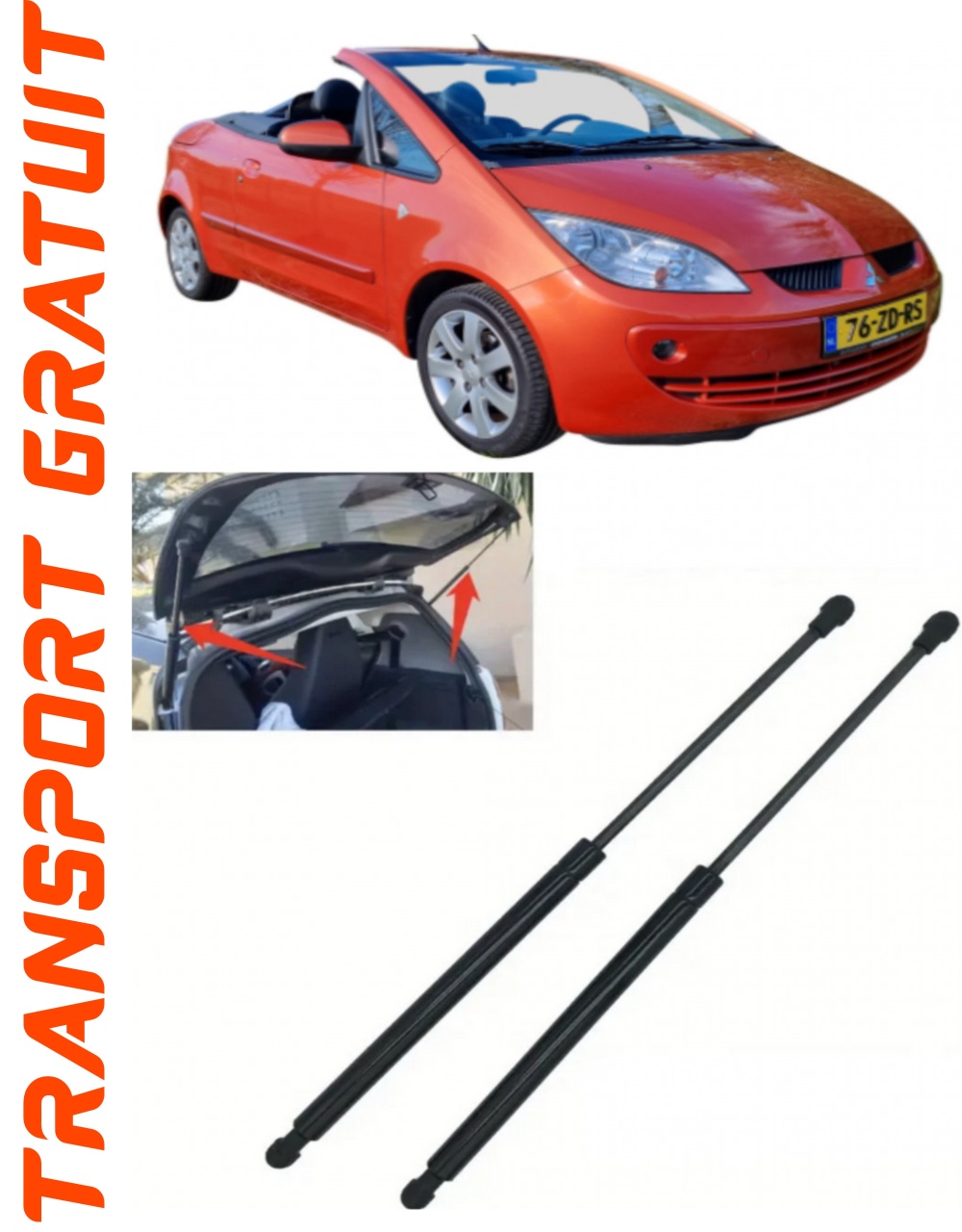Set 2 amortizoare Haion portbagaj pentru masina Mitsubishi Colt CZC VI