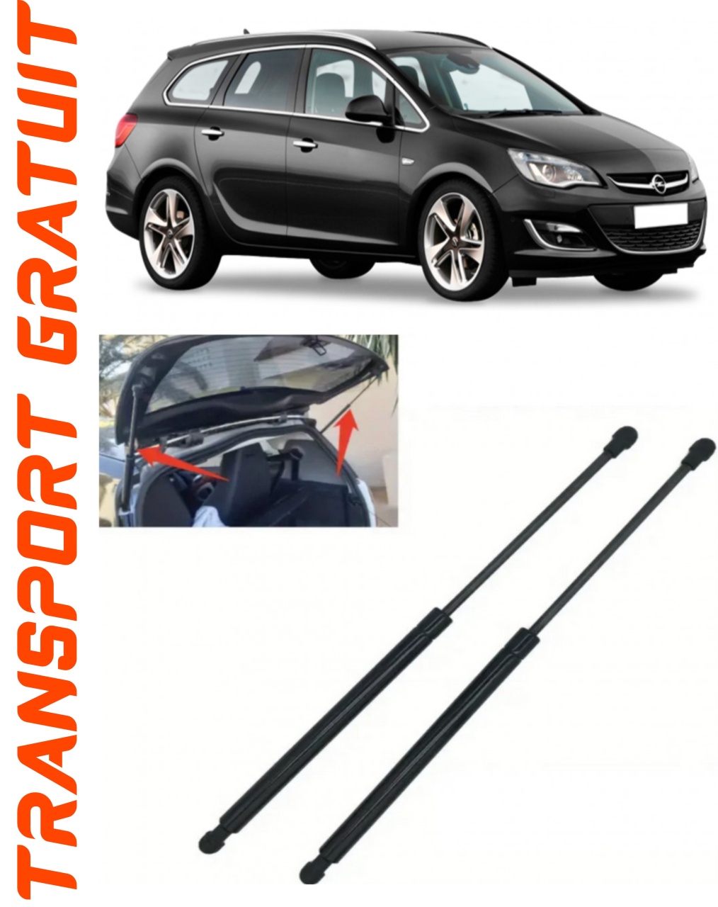 Set 2 amortizoare Haion portbagaj pentru masina Opel Astra J