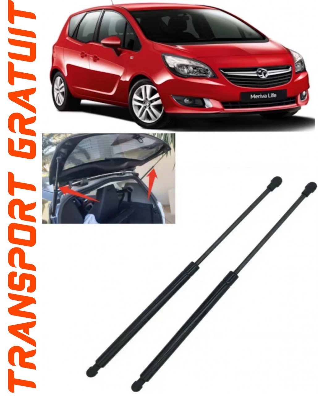 Set 2 amortizoare Haion portbagaj pentru masina Opel Meriva B