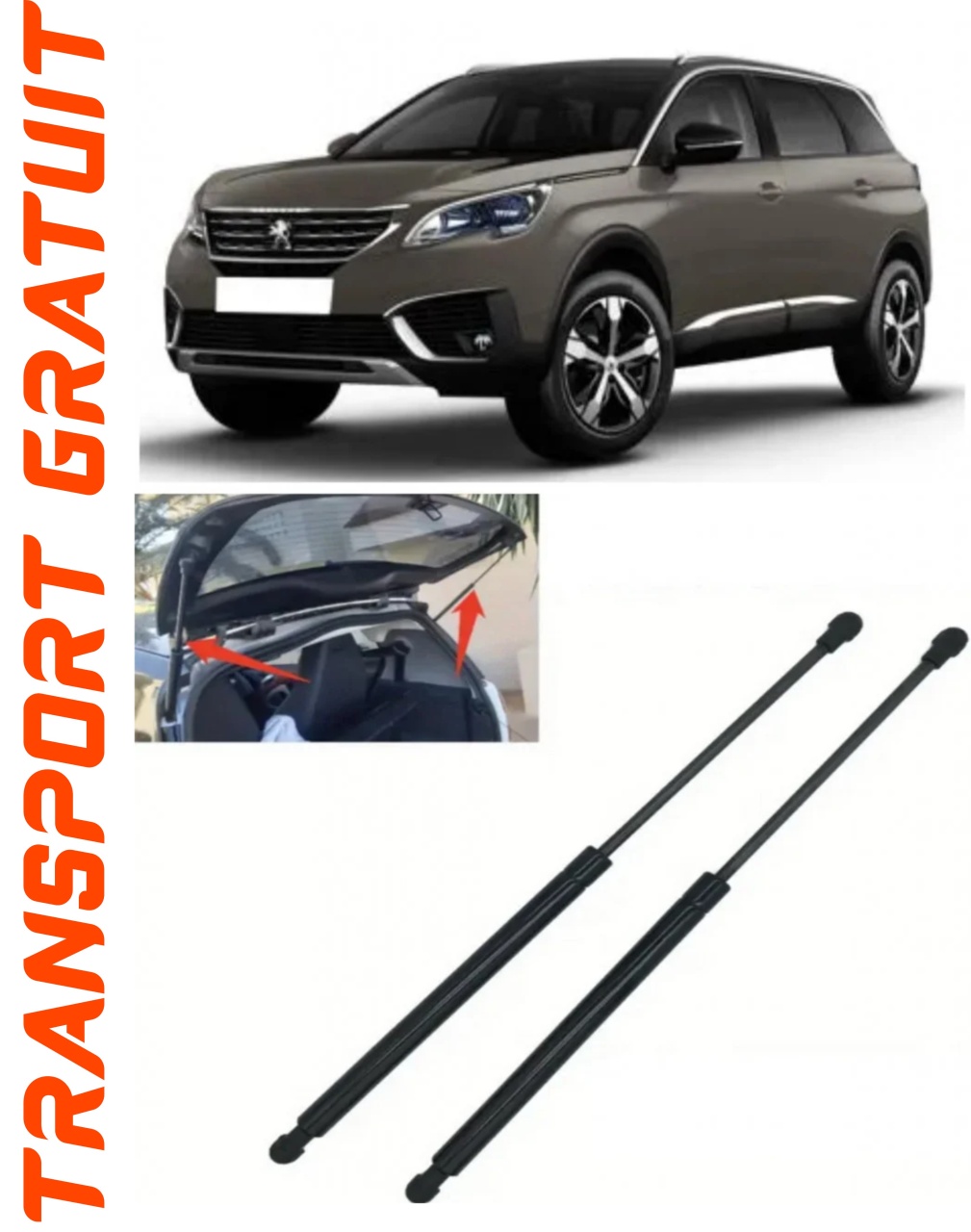 Set 2 amortizoare Haion portbagaj pentru masina Peugeot 5008 II