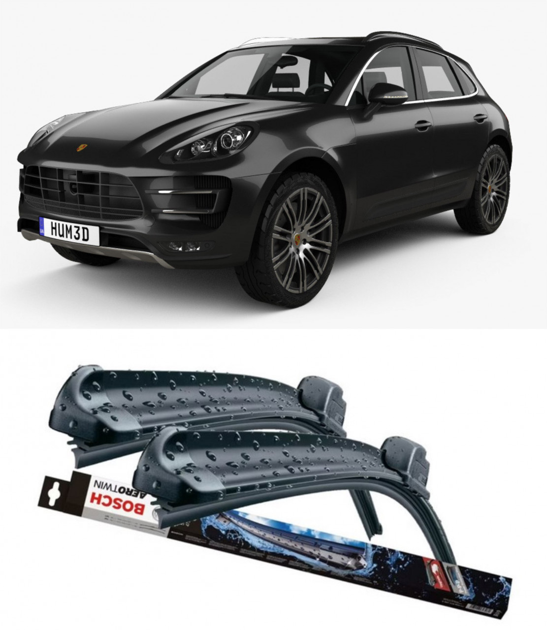 Stergatoare auto dedicat cu masina Porsche Macan