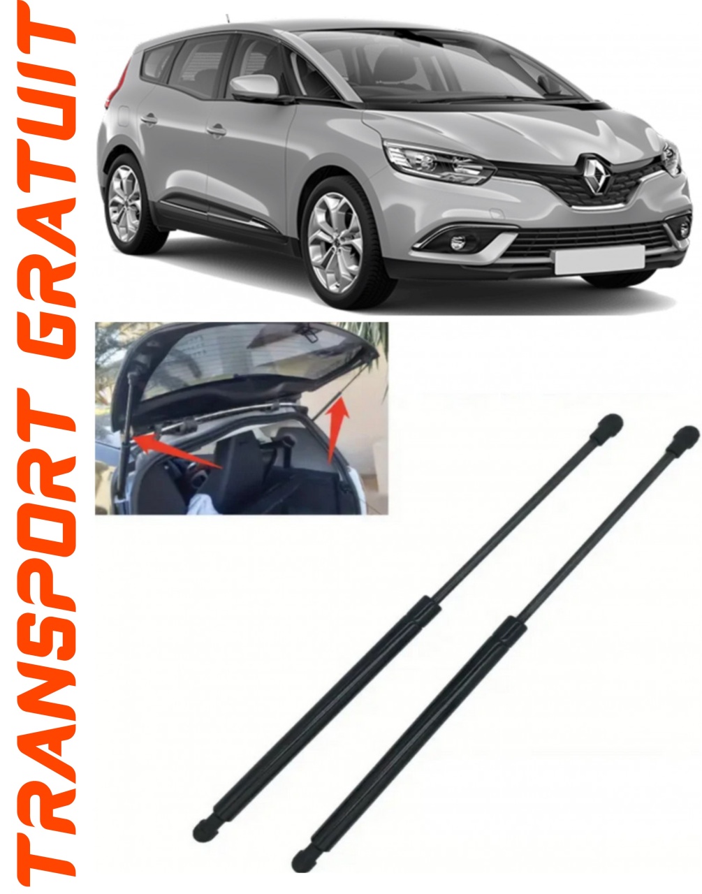 Set 2 amortizoare Haion portbagaj pentru masina Renault Grand Scenic IV