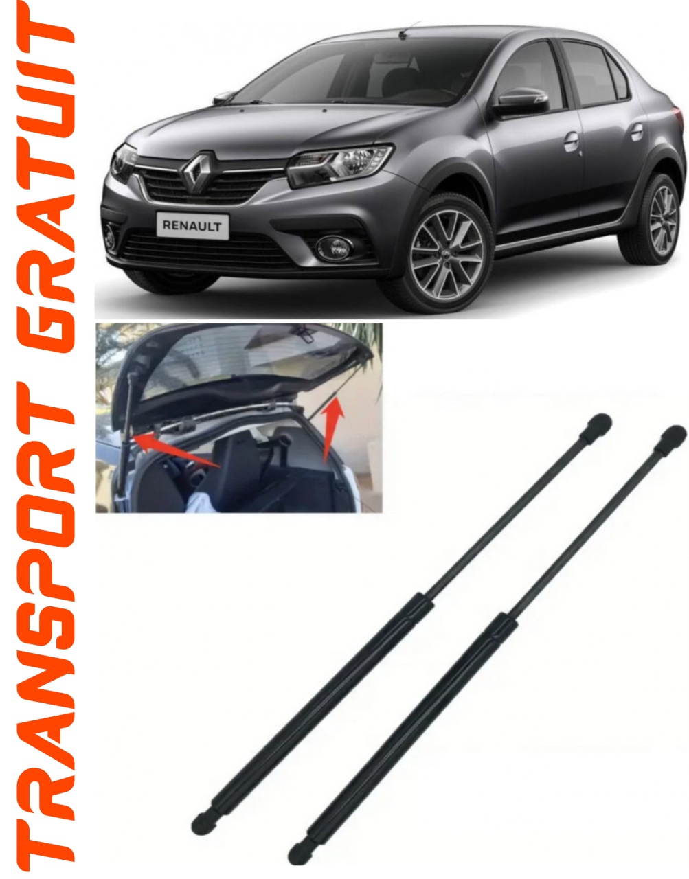 Set 2 amortizoare Haion portbagaj pentru masina Renault Logan II