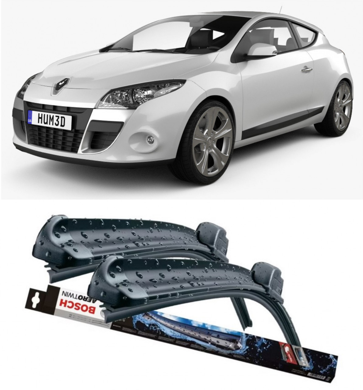 Stergatoare auto dedicat cu masina Renault Megane