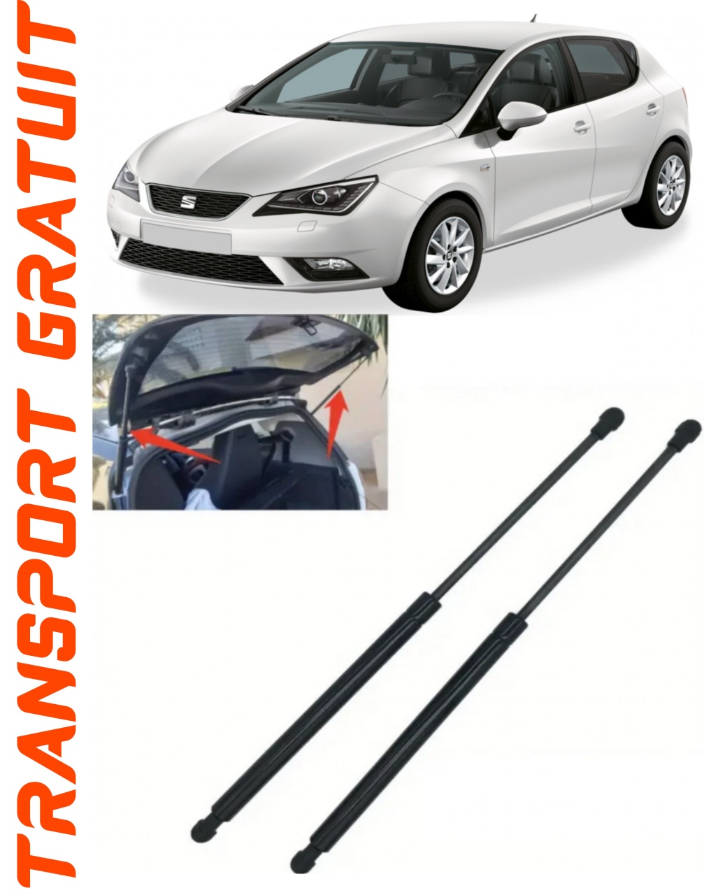 Set 2 amortizoare Haion portbagaj pentru masina Seat Ibiza IV