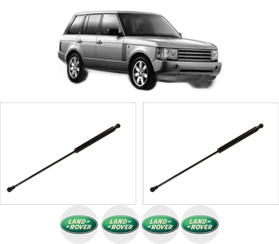 Set amortizoare portbagaj haion pentru LAND ROVER RANGE ROVER III (L322) din 2002-2012, 2 bucati, KROSNO, 4 stickere auto LAND ROVER