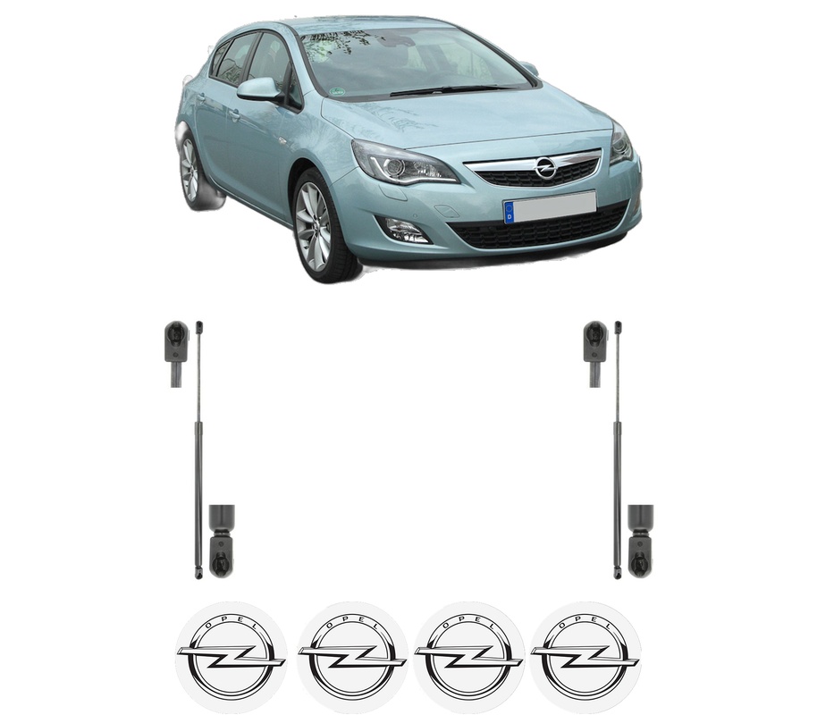 Set amortizoare portbagaj haion pentru OPEL ASTRA J (P10) din 2009-2015, 2 bucati, KROSNO, 4 stickere auto OPEL