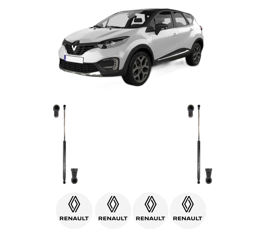 Set amortizoare portbagaj haion pentru RENAULT CAPTUR I (J5_, H5_) din 2013-2018, 2 bucati, KROSNO, 4 stickere auto RENAULT