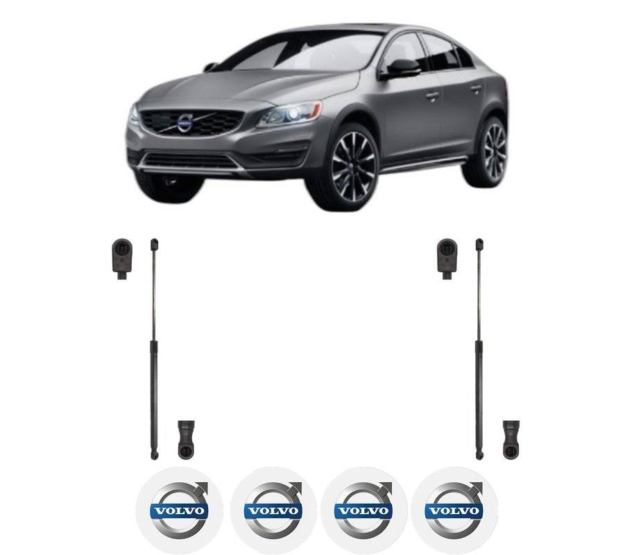 Set amortizoare portbagaj haion pentru VOLVO S60 II Cross Country (134) din 2015-2018, 2 bucati, KROSNO, 4 stickere auto VOLVO