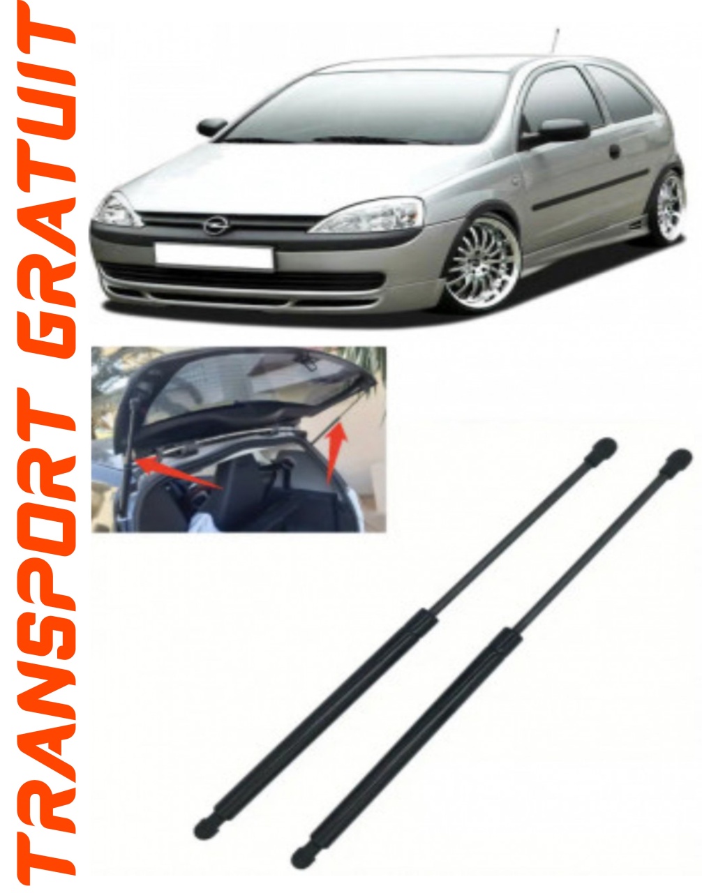 Set 2 amortizoare Haion portbagaj pentru masina Opel Corsa