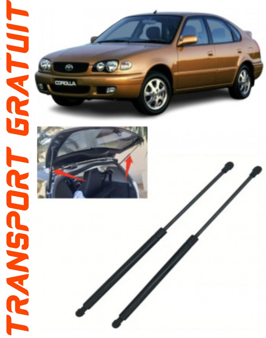 Set 2 amortizoare Haion portbagaj pentru masina Toyota Corolla