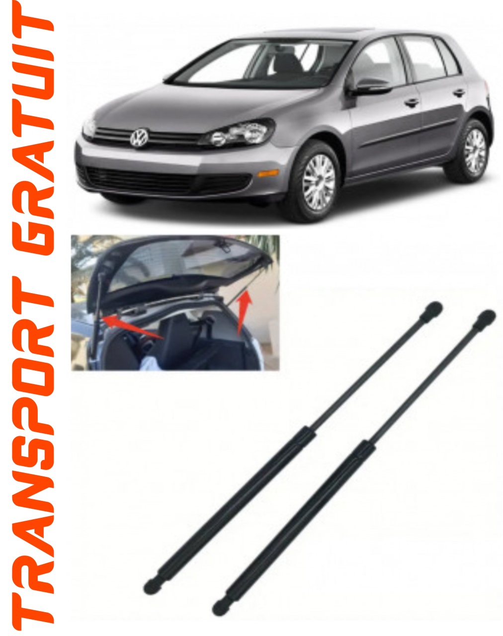 Set 2 amortizoare Haion portbagaj pentru masina VOLKSWAGEN Golf VI