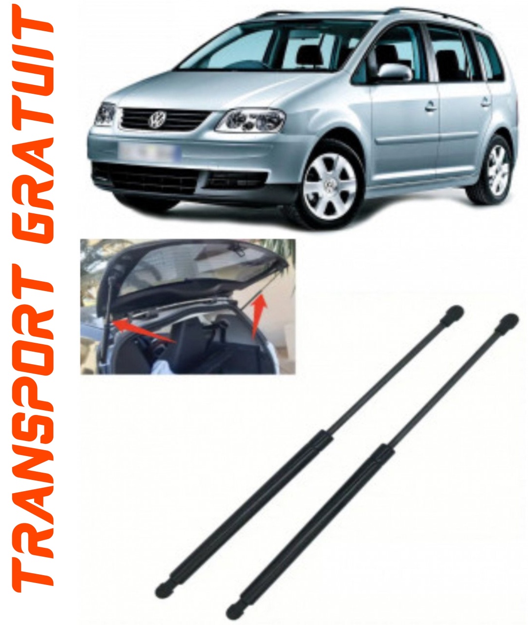 Set 2 amortizoare Haion portbagaj pentru masina VOLKSWAGEN Touran