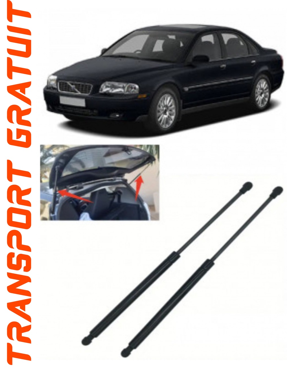 Set 2 amortizoare Haion portbagaj pentru masina Volvo S80