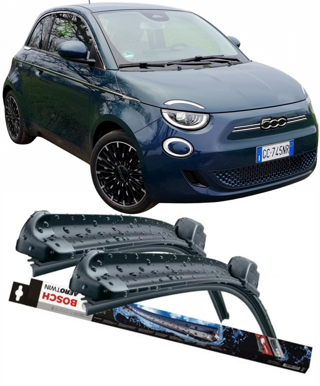 Stergatoare auto dedicat cu masina Fiat 500